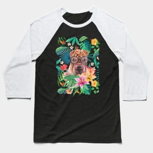 Tropical Red Shar Pei 3 Baseball T-Shirt